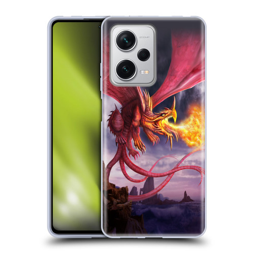 Anthony Christou Art Fire Dragon Soft Gel Case for Xiaomi Redmi Note 12 Pro+ 5G