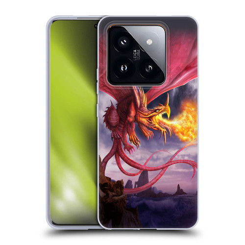 Anthony Christou Art Fire Dragon Soft Gel Case for Xiaomi 14 Pro