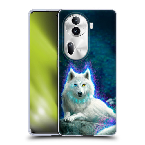 Anthony Christou Fantasy Art White Wolf Soft Gel Case for OPPO Reno11 Pro