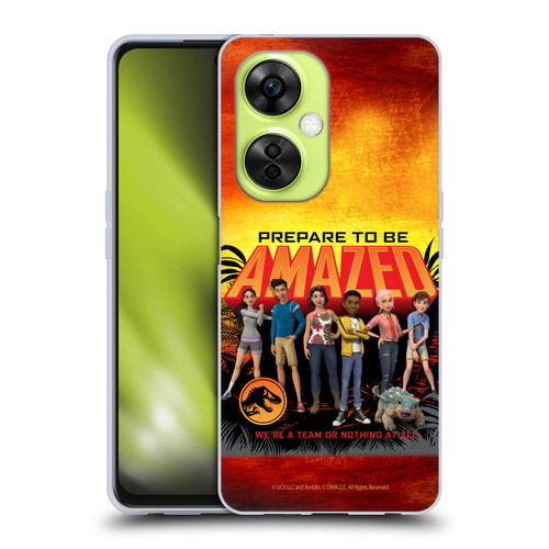 Jurassic World: Camp Cretaceous Character Art Amazed Soft Gel Case for OnePlus Nord CE 3 Lite 5G