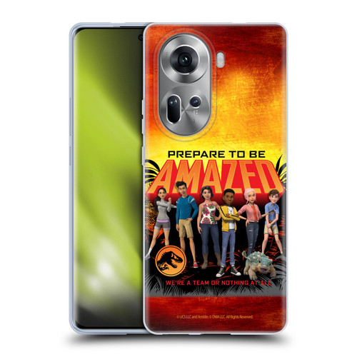 Jurassic World: Camp Cretaceous Character Art Amazed Soft Gel Case for OPPO Reno11