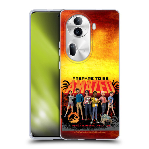 Jurassic World: Camp Cretaceous Character Art Amazed Soft Gel Case for OPPO Reno11 Pro