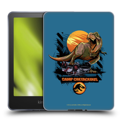 Jurassic World: Camp Cretaceous Dinosaur Graphics Blue Soft Gel Case for Amazon Kindle Paperwhite 5 (2021)