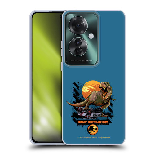 Jurassic World: Camp Cretaceous Dinosaur Graphics Blue Soft Gel Case for OPPO Reno11 F 5G / F25 Pro 5G