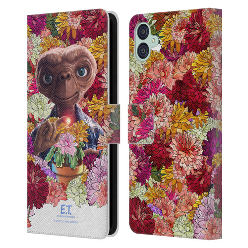 E.T. Graphics Floral Leather Book Wallet Case Cover For Samsung Galaxy M04 5G / A04e