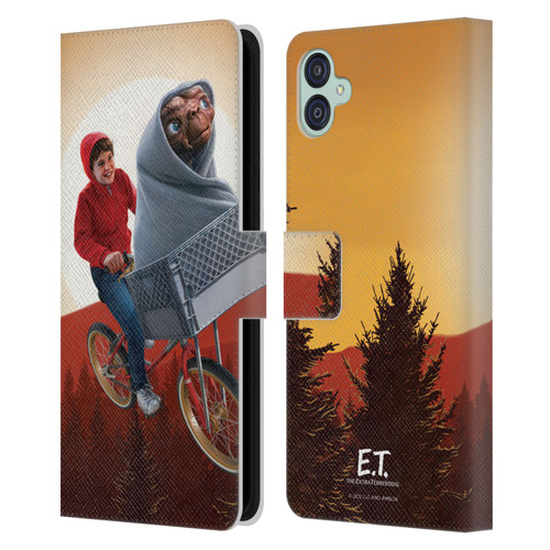 E.T. Graphics Elliot And E.T. Leather Book Wallet Case Cover For Samsung Galaxy M04 5G / A04e