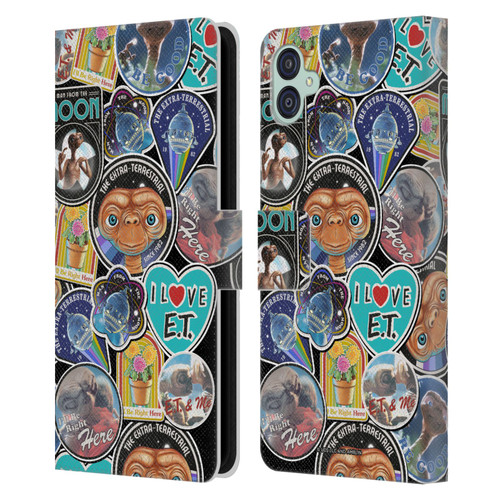 E.T. Graphics Sticker Prints Leather Book Wallet Case Cover For Samsung Galaxy M04 5G / A04e