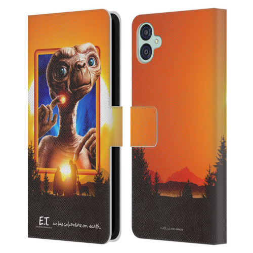 E.T. Graphics Sunset Leather Book Wallet Case Cover For Samsung Galaxy M04 5G / A04e