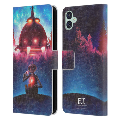 E.T. Graphics Spaceship Leather Book Wallet Case Cover For Samsung Galaxy M04 5G / A04e