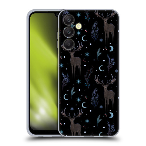 Episodic Drawing Art Winter Deer Pattern Soft Gel Case for Samsung Galaxy A25 5G