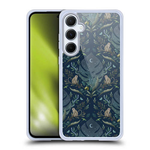 Episodic Drawing Art Monkey Tropical Light Pattern Soft Gel Case for Samsung Galaxy A55 5G