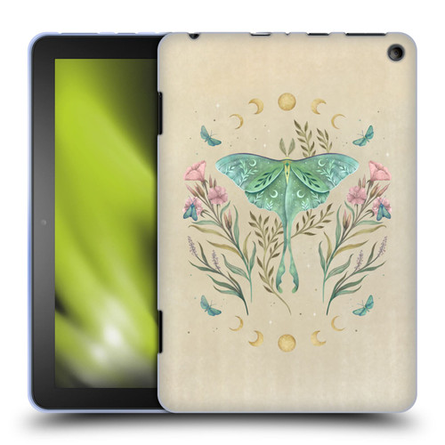 Episodic Drawing Illustration Animals Moth, Butterflies, & Flowers Soft Gel Case for Amazon Fire HD 8/Fire HD 8 Plus 2020