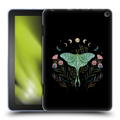 Episodic Drawing Illustration Animals Moth and Flowers Soft Gel Case for Amazon Fire HD 8/Fire HD 8 Plus 2020