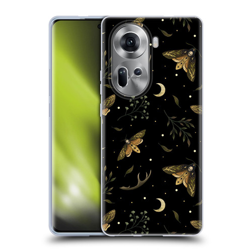 Episodic Drawing Pattern Death Head Moth Soft Gel Case for OPPO Reno11