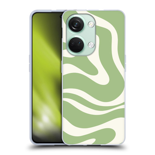 Kierkegaard Design Studio Art Modern Liquid Swirl in Sage Soft Gel Case for OnePlus Nord 3 5G