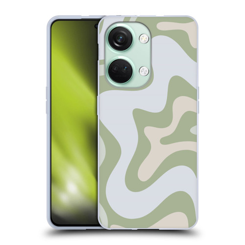 Kierkegaard Design Studio Art Retro Swirl Abstract Sage Soft Gel Case for OnePlus Nord 3 5G