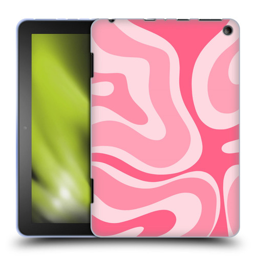 Kierkegaard Design Studio Art Modern Liquid Swirl Candy Pink Soft Gel Case for Amazon Fire HD 8/Fire HD 8 Plus 2020