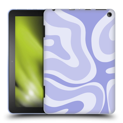 Kierkegaard Design Studio Art Modern Liquid Swirl Purple Soft Gel Case for Amazon Fire HD 8/Fire HD 8 Plus 2020