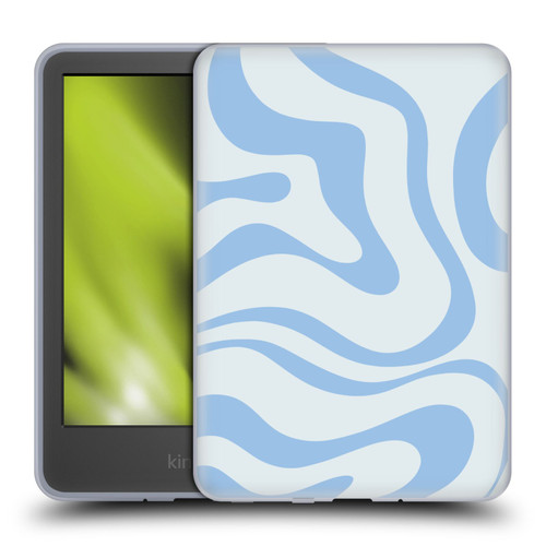 Kierkegaard Design Studio Art Blue Abstract Swirl Pattern Soft Gel Case for Amazon Kindle 11th Gen 6in 2022