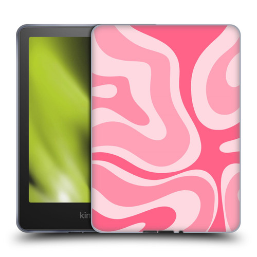 Kierkegaard Design Studio Art Modern Liquid Swirl Candy Pink Soft Gel Case for Amazon Kindle Paperwhite 5 (2021)