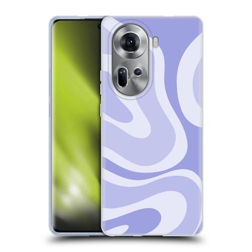 Kierkegaard Design Studio Art Modern Liquid Swirl Purple Soft Gel Case for OPPO Reno11