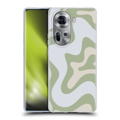 Kierkegaard Design Studio Art Retro Swirl Abstract Sage Soft Gel Case for OPPO Reno11
