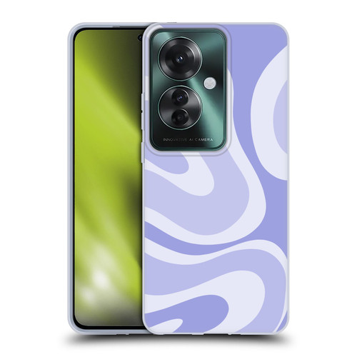 Kierkegaard Design Studio Art Modern Liquid Swirl Purple Soft Gel Case for OPPO Reno11 F 5G / F25 Pro 5G