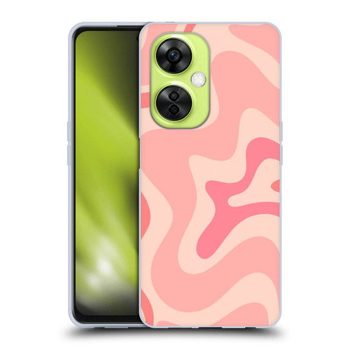 Kierkegaard Design Studio Retro Abstract Patterns Soft Pink Liquid Swirl Soft Gel Case for OnePlus Nord CE 3 Lite 5G