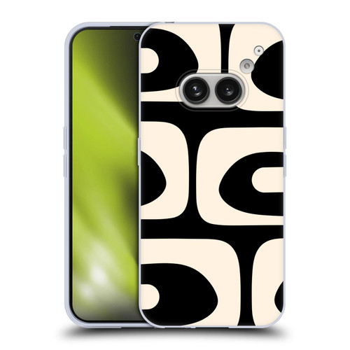 Kierkegaard Design Studio Retro Abstract Patterns Modern Piquet Black Cream Soft Gel Case for Nothing Phone (2a)