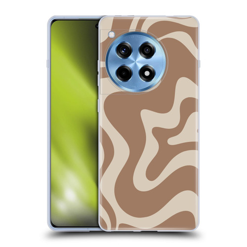 Kierkegaard Design Studio Retro Abstract Patterns Milk Brown Beige Swirl Soft Gel Case for OnePlus 12R