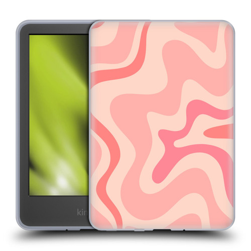 Kierkegaard Design Studio Retro Abstract Patterns Soft Pink Liquid Swirl Soft Gel Case for Amazon Kindle 11th Gen 6in 2022