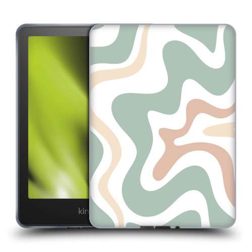 Kierkegaard Design Studio Retro Abstract Patterns Celadon Sage Swirl Soft Gel Case for Amazon Kindle Paperwhite 5 (2021)