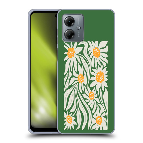 Ayeyokp Plants And Flowers Sunflowers Green Soft Gel Case for Motorola Moto G14