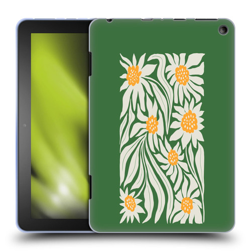 Ayeyokp Plants And Flowers Sunflowers Green Soft Gel Case for Amazon Fire HD 8/Fire HD 8 Plus 2020