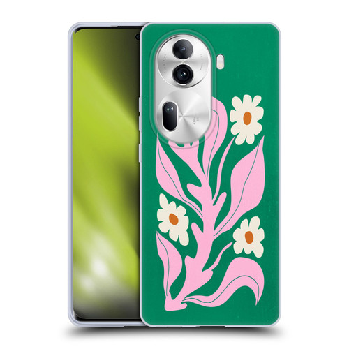 Ayeyokp Plants And Flowers Green Les Fleurs Color Soft Gel Case for OPPO Reno11 Pro