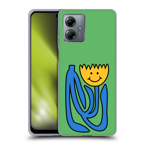 Ayeyokp Pop Flower Of Joy Green Soft Gel Case for Motorola Moto G14