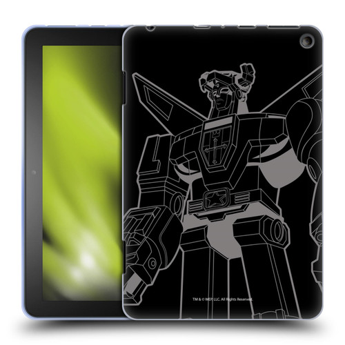 Voltron Graphics Oversized Black Robot Soft Gel Case for Amazon Fire HD 8/Fire HD 8 Plus 2020