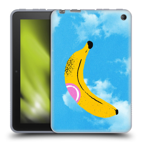 Ayeyokp Pop Banana Pop Art Sky Soft Gel Case for Amazon Fire 7 2022