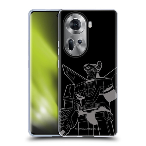 Voltron Graphics Oversized Black Robot Soft Gel Case for OPPO Reno11