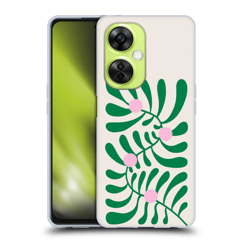 Ayeyokp Plant Pattern Summer Bloom White Soft Gel Case for OnePlus Nord CE 3 Lite 5G