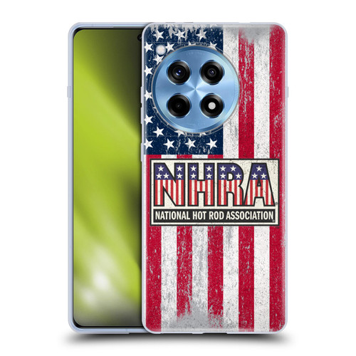 National Hot Rod Association Graphics US Flag Soft Gel Case for OnePlus 12R