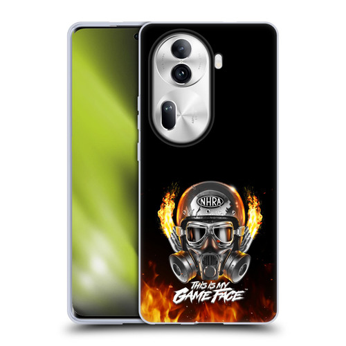 National Hot Rod Association Graphics Game Face Helmet Soft Gel Case for OPPO Reno11 Pro