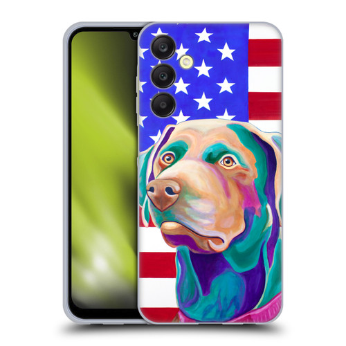 Jody Wright Dog And Cat Collection US Flag Soft Gel Case for Samsung Galaxy A25 5G