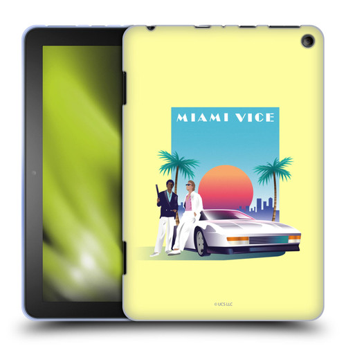 Miami Vice Graphics Poster Soft Gel Case for Amazon Fire HD 8/Fire HD 8 Plus 2020