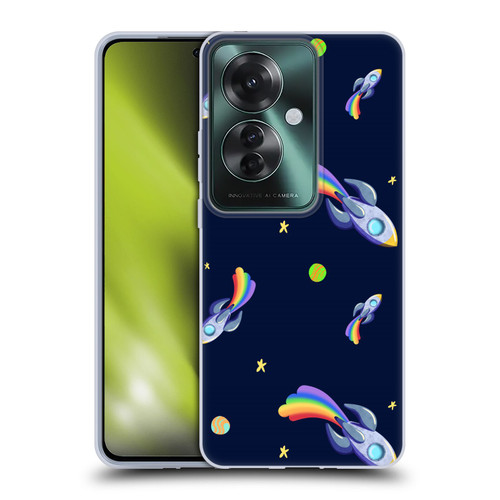Carla Morrow Patterns Rocketship Soft Gel Case for OPPO Reno11 F 5G / F25 Pro 5G
