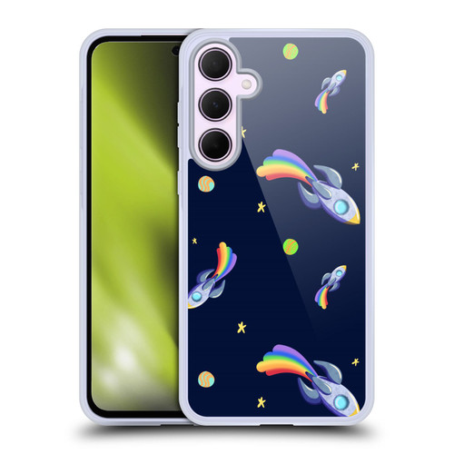 Carla Morrow Patterns Rocketship Soft Gel Case for Samsung Galaxy A35 5G
