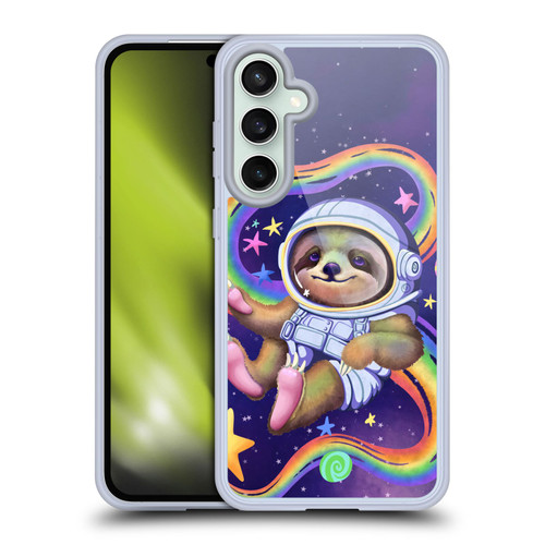 Carla Morrow Rainbow Animals Sloth Wearing A Space Suit Soft Gel Case for Samsung Galaxy S23 FE 5G