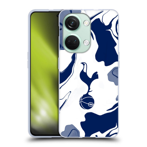 Tottenham Hotspur F.C. Badge Blue And White Marble Soft Gel Case for OnePlus Nord 3 5G