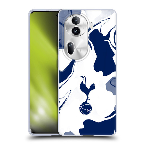 Tottenham Hotspur F.C. Badge Blue And White Marble Soft Gel Case for OPPO Reno11 Pro