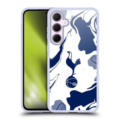 Tottenham Hotspur F.C. Badge Blue And White Marble Soft Gel Case for Samsung Galaxy A35 5G